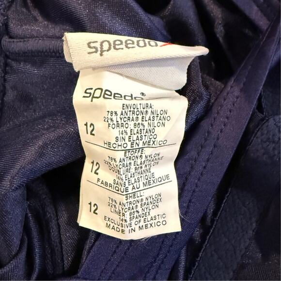 Speedo Women's Aquatic Moderate Ultraback Swimsuit, Navy, Size 12 - Picture 4 of 7